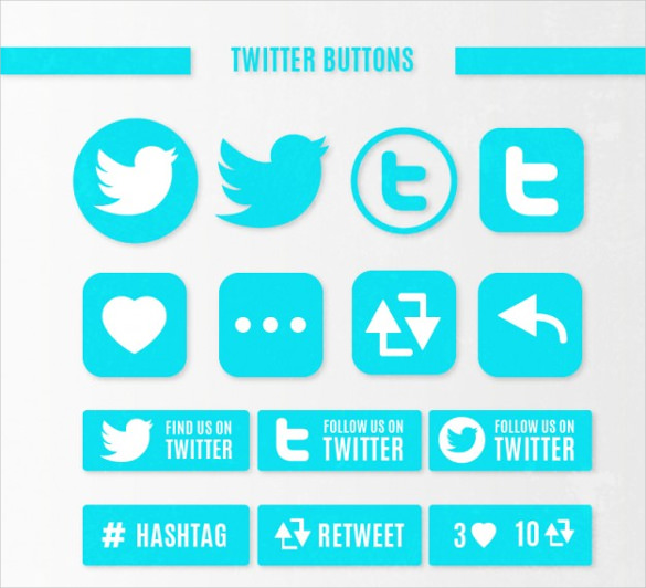 social media twitter buttons download