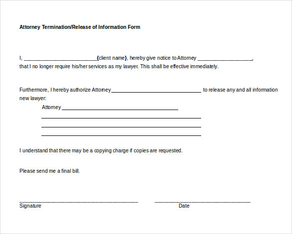2010 word format attorney termination letter free template