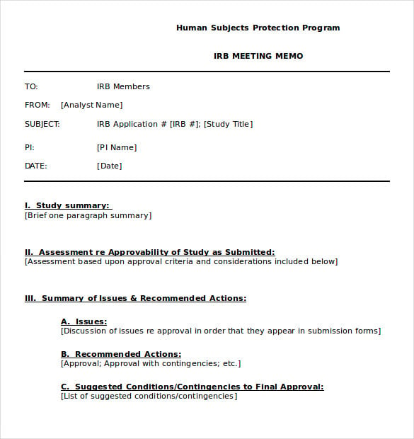 Meeting Memo Template 22+ Word, PDF, Google Docs Documents Download