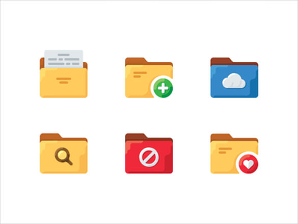 folders flat icons