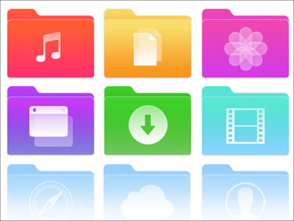 folders redesign icons set