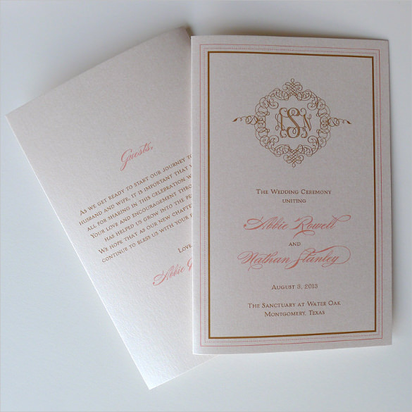 23+ Wedding Ceremony Templates – Free Sample, Example, Format Download