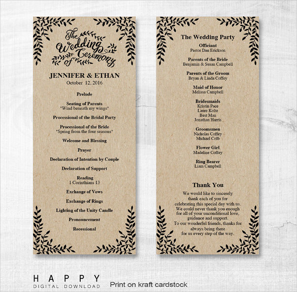 23+ Wedding Ceremony Templates – Free Sample, Example, Format Download