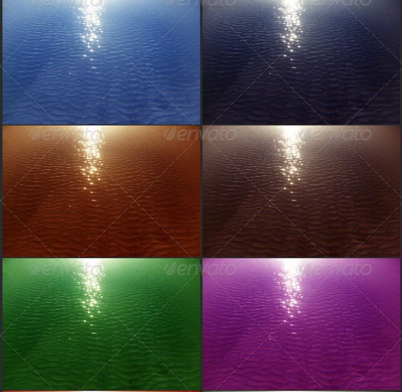 multiple colored water textures