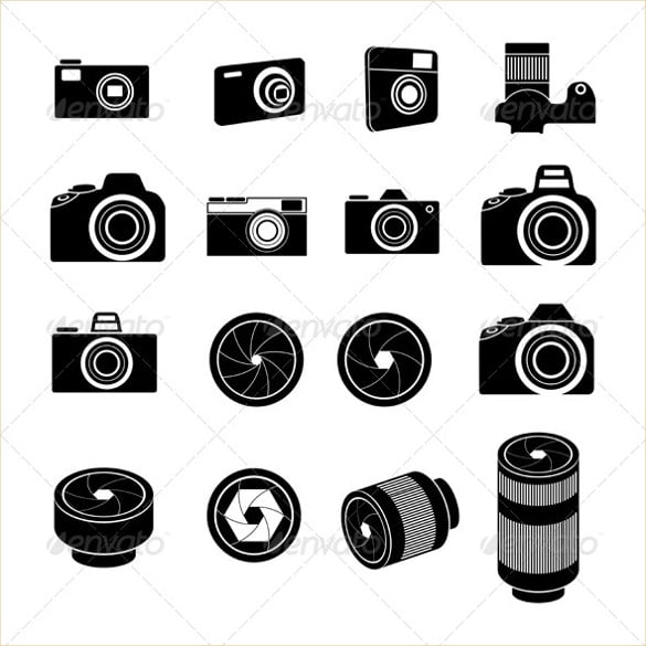 camera lens icons bundle