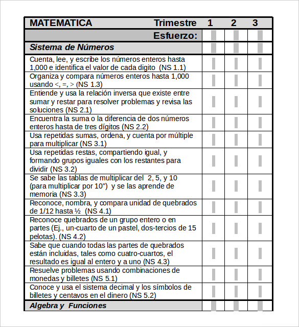 nd grade student report card template word format editable