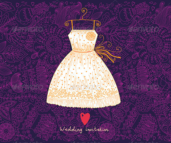 wedding invitation dress pattern eps format download
