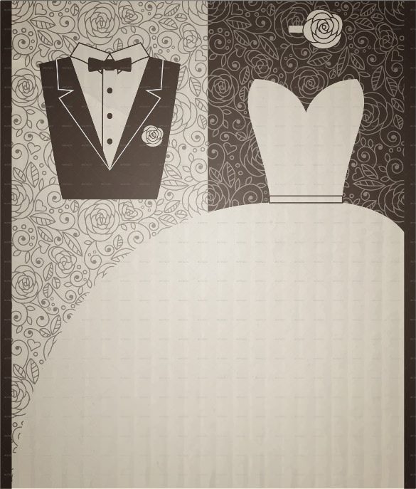 wedding cards dress pattern eps design download