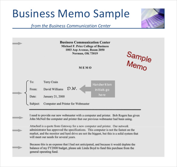 business memo template download in pdf format