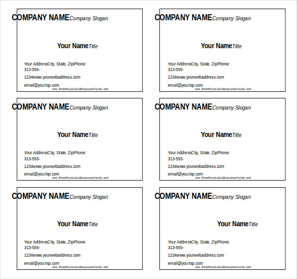 microsoft word free templates business cards