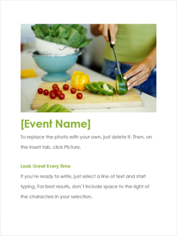 culinary event flyer template