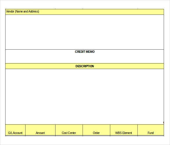 Credit Memo Template 13 Free Word Excel PDF Documents