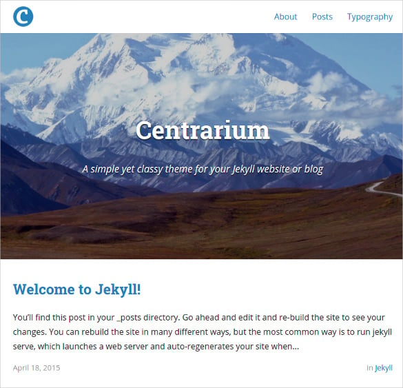 website blog jekyll theme