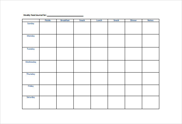 33+ Food Log Templates - DOC, PDF, Excel