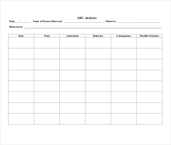 Tracking Chart Template