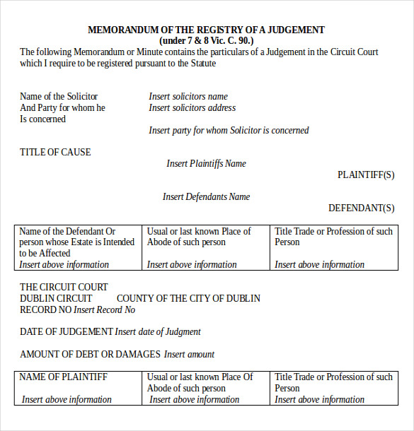Legal Memo Template 17 Word Excel Pdf Documents Download 4133