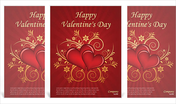 valentines day flyer template