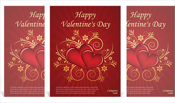 modello flyer valentines day