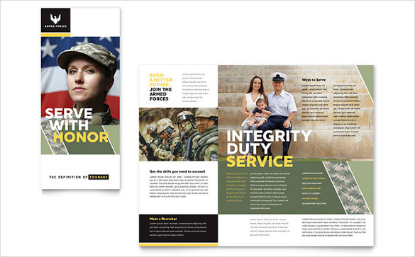 military brochure template