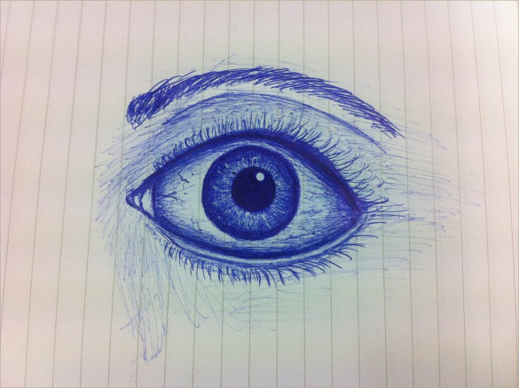 Ballpoint Pen Drawing of an Eye