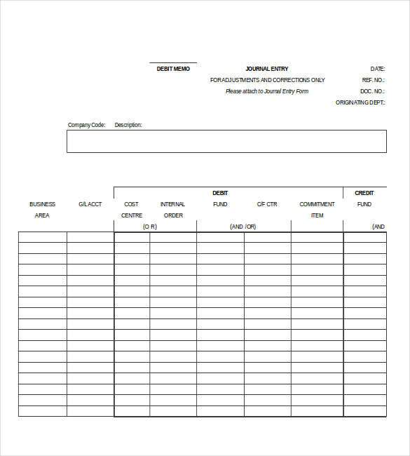 debit memo excel template free download