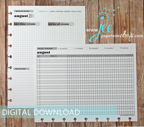 mission board and project tracking template download