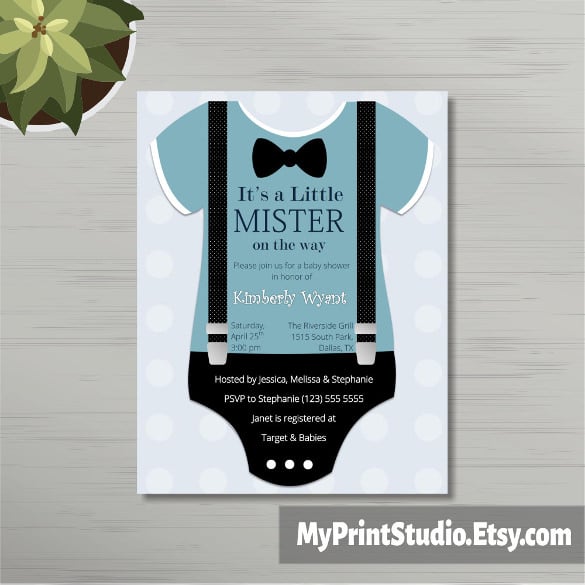 baby boy shower invitation for word