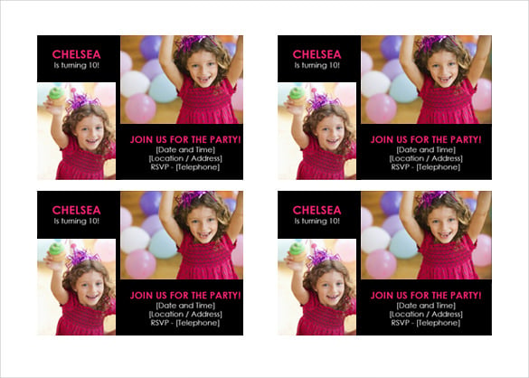 party invitation template word format download