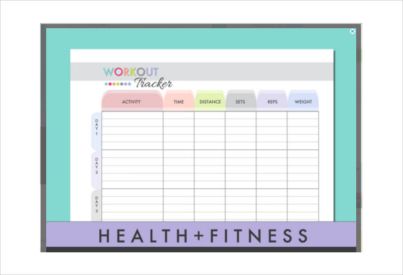 Workout Log Template - 14+ Free Word, Excel, PDF, Vector EPS Format ...