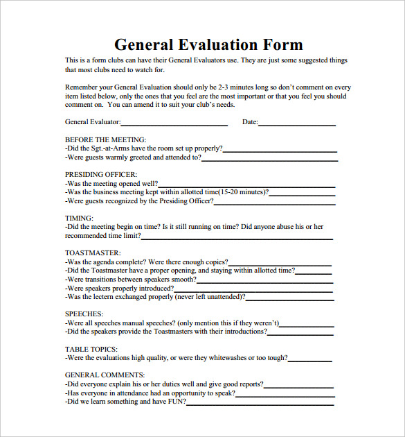 toastmasters presentation mastery level 1 project 3 evaluation form