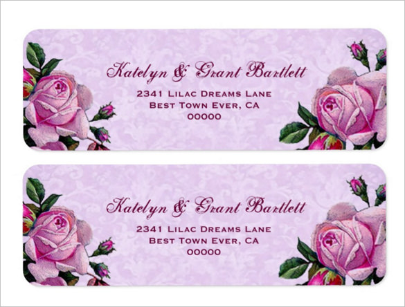 simple wedding label template for download