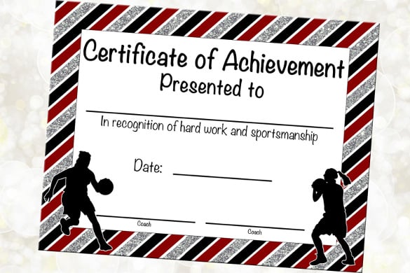 completion certificate of basketball download