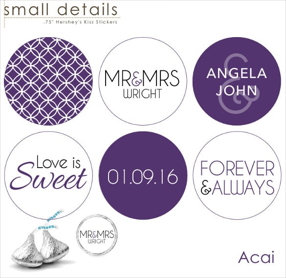 printable wedding sticker template for download