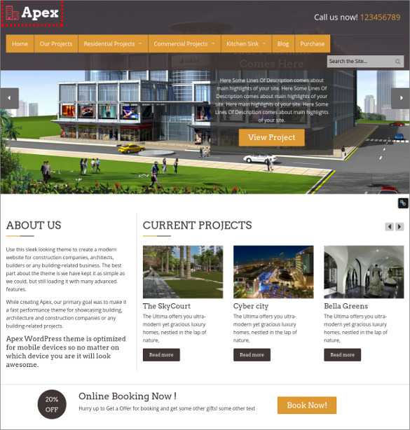  Construction Company Responsive Website Template Free Download 