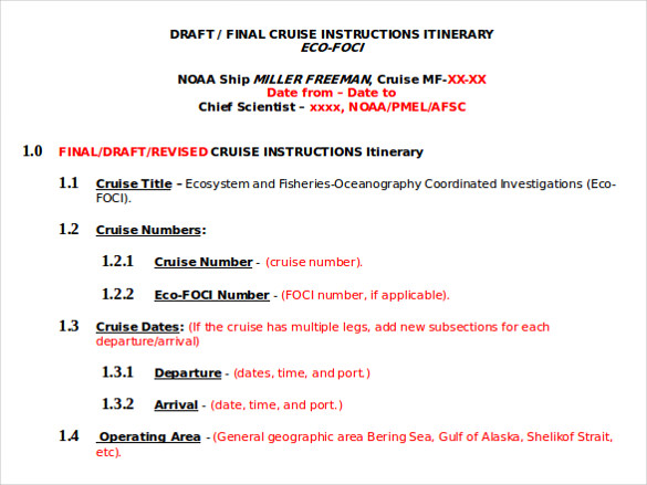 cruise-instruction-itinerary-template