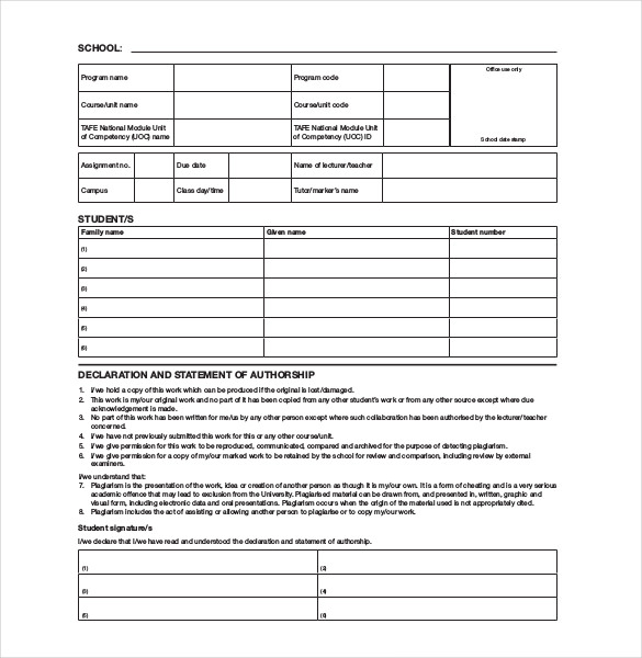 12+ Blank Cover Sheet Templates Free Sample, Example, Format Download!