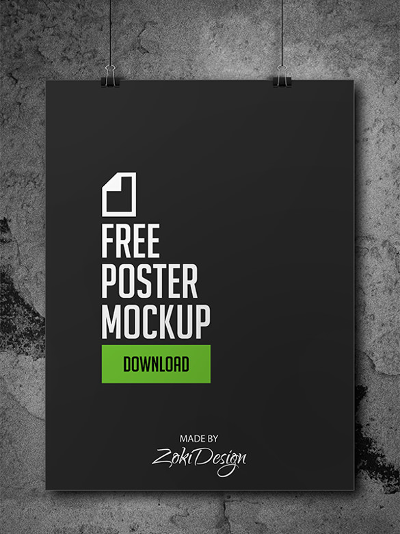 poster moke up download for free