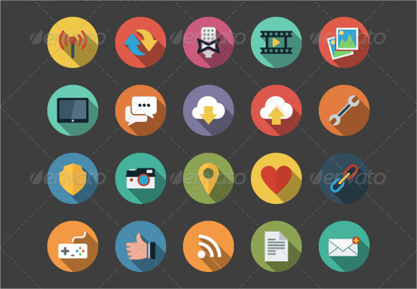 download flat web icons