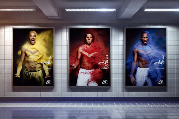 posters in the subway mock up set download