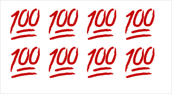 hundred points symbol emoji for iphone