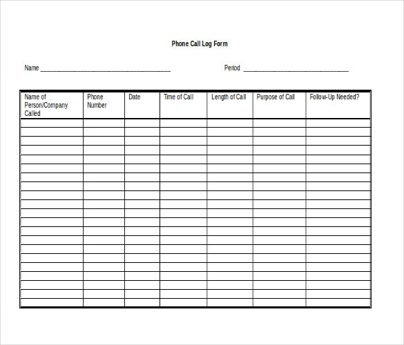 29 Word Log Templates Free Download