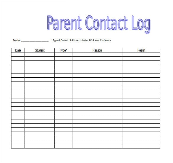 contact-log-template