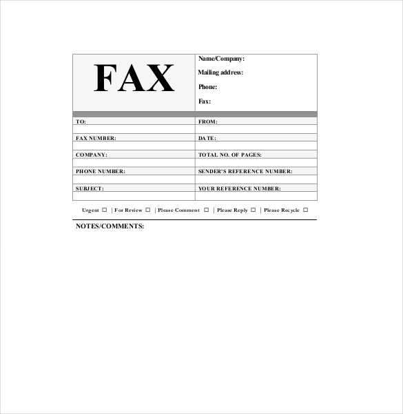 10+ Fax Cover Sheet Templates Free Sample, Example, Format Download!