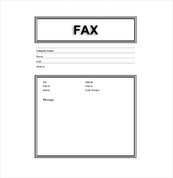 fax sample page