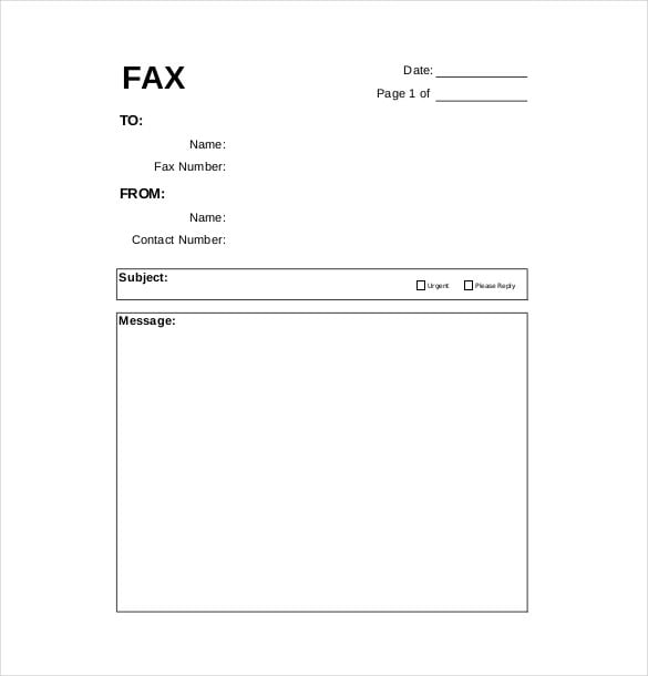 free downloadable fax cover sheet