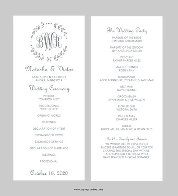 Microsoft Word Wedding Planning Template