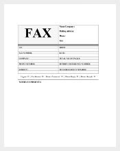 Example Block Fax Cover Sheet11
