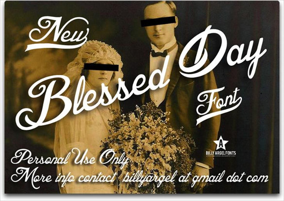 blessed day retro font free download
