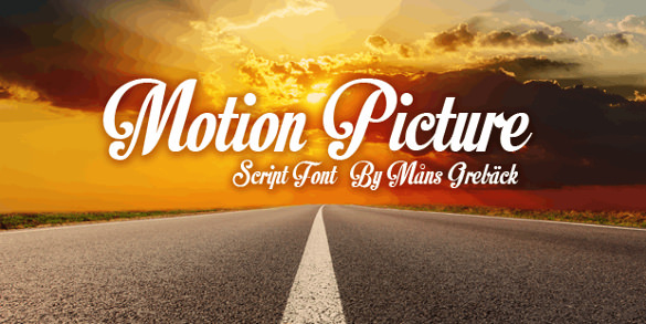 motion picture personal use retro font
