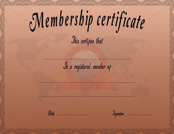 membership certificate template free pdf format download
